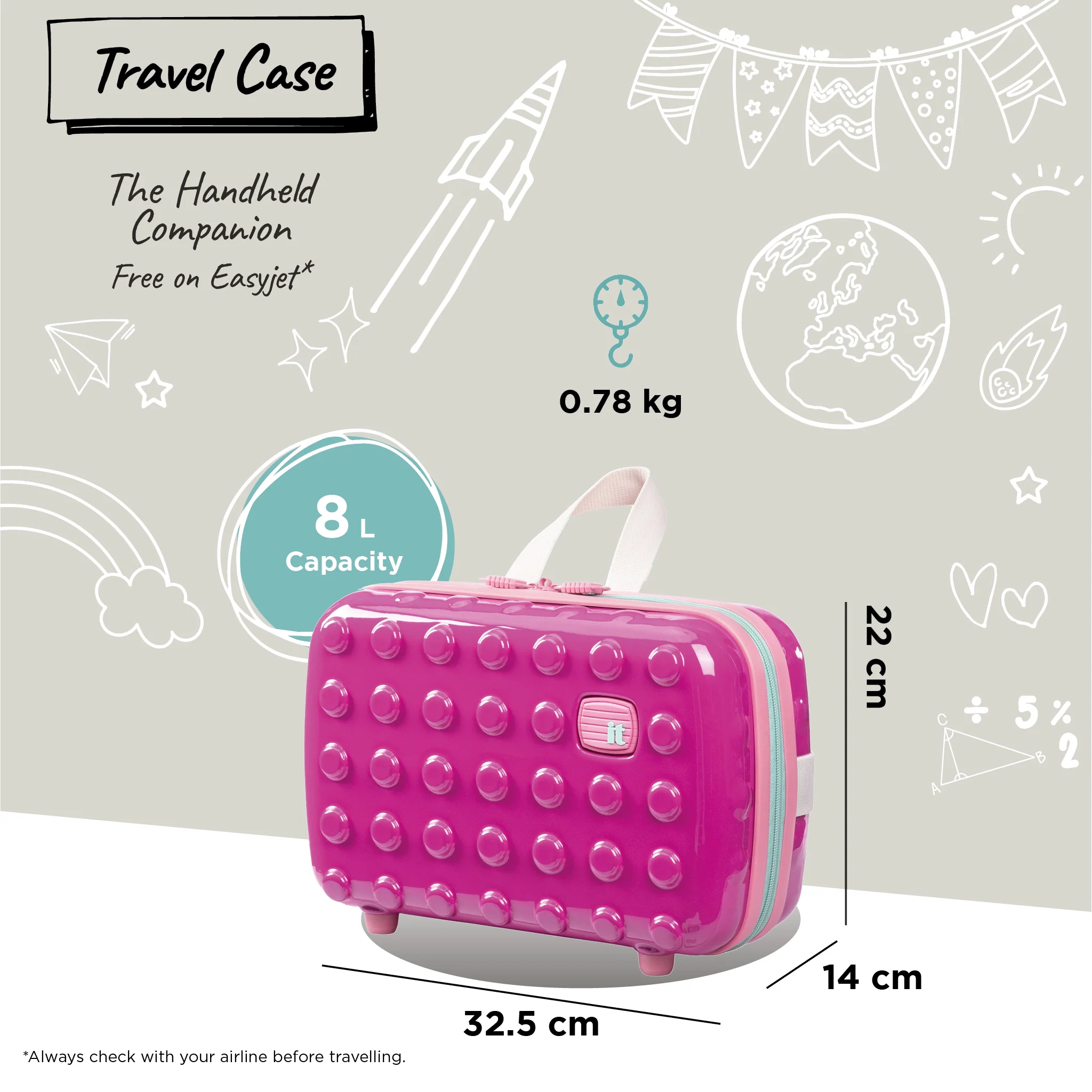 Bobble Bloc - Kids Handheld Travel Case (Raspberry Rose) - Image 9
