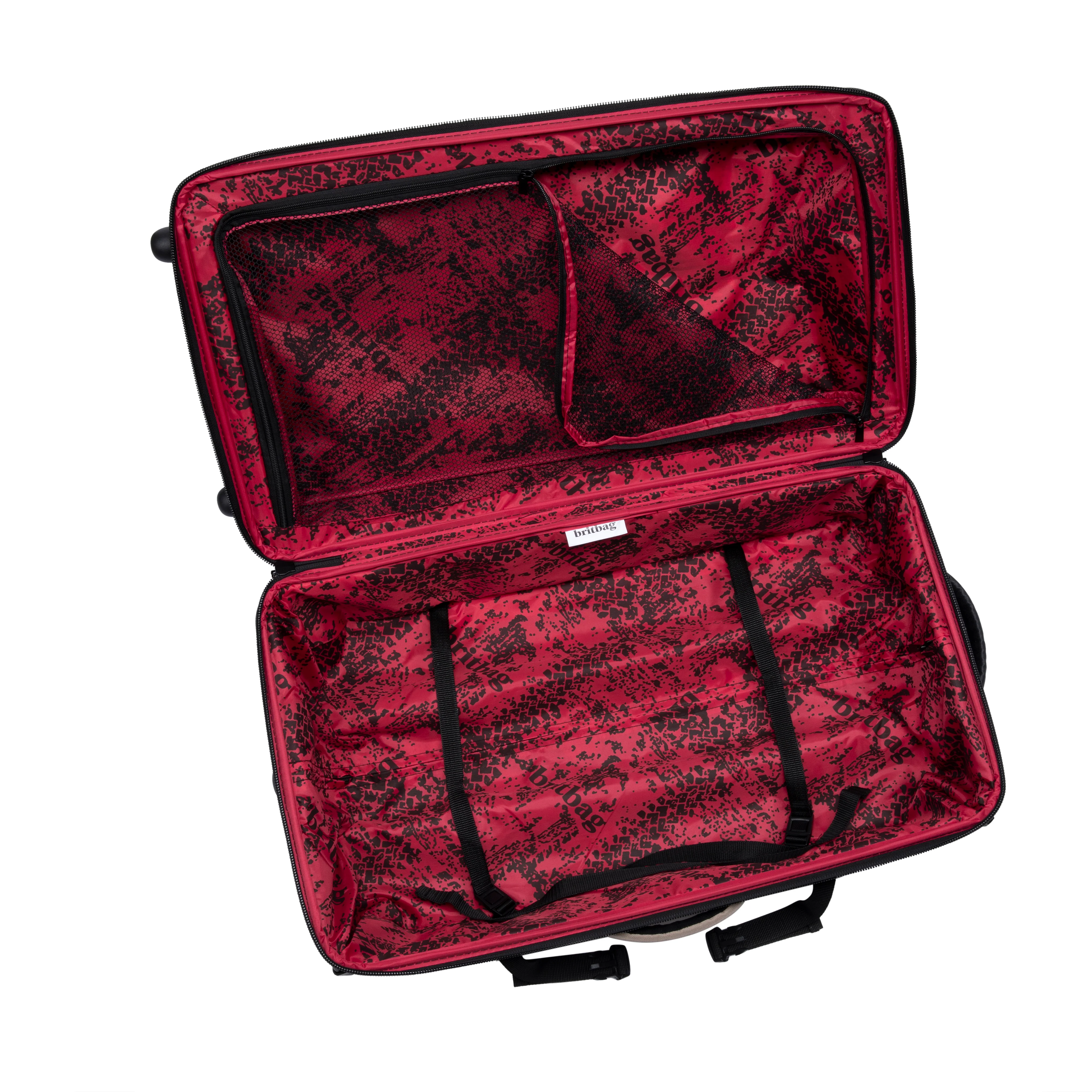 BRITBAG Persevering - 2-Wheel Duffle Bag 3pc Set (Cobblestone / Black) - Image 10