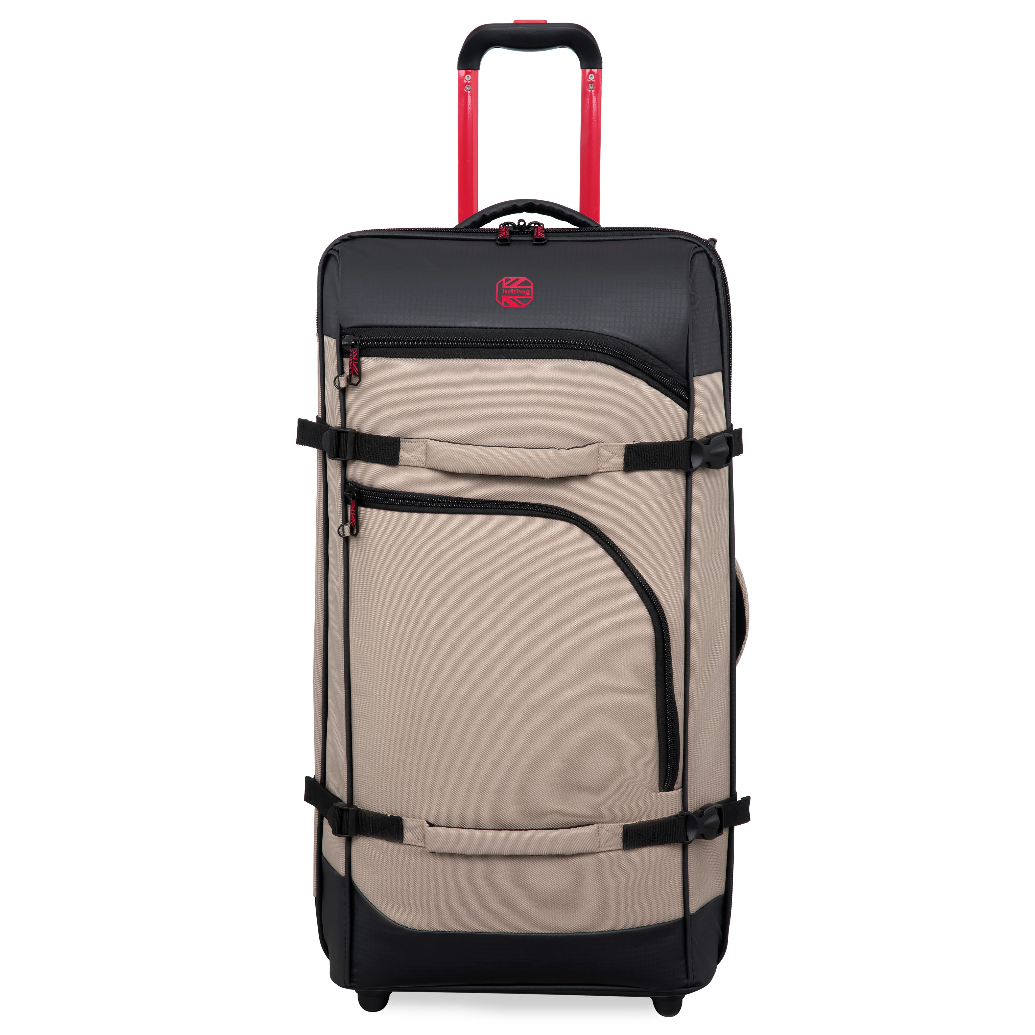 BRITBAG Persevering - 2-Wheel Duffle Bag 3pc Set (Cobblestone / Black) - Image 3