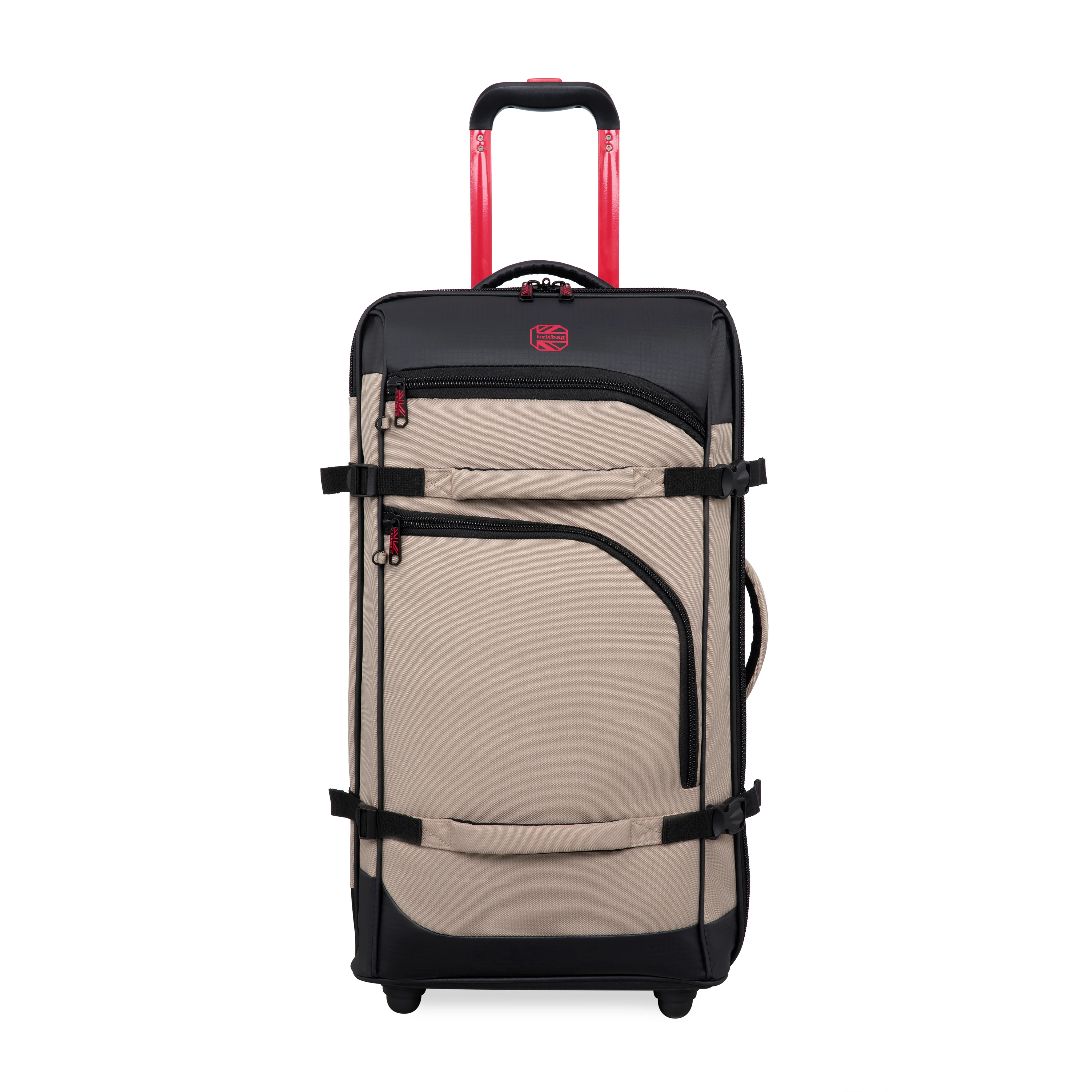 BRITBAG Persevering - 2-Wheel Duffle Bag 3pc Set (Cobblestone / Black) - Image 4