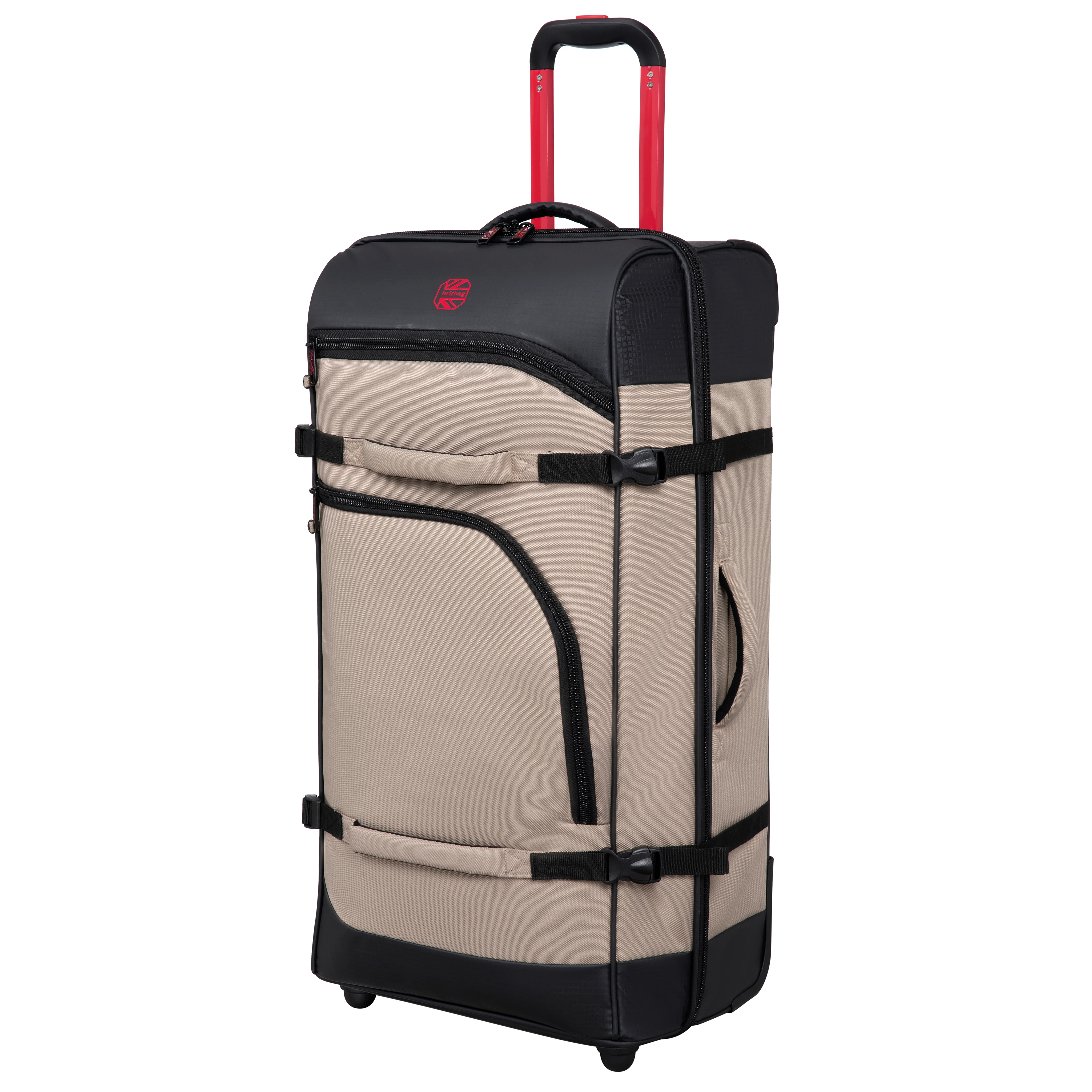 BRITBAG Persevering - 2-Wheel Duffle Bag 3pc Set (Cobblestone / Black) - Image 6