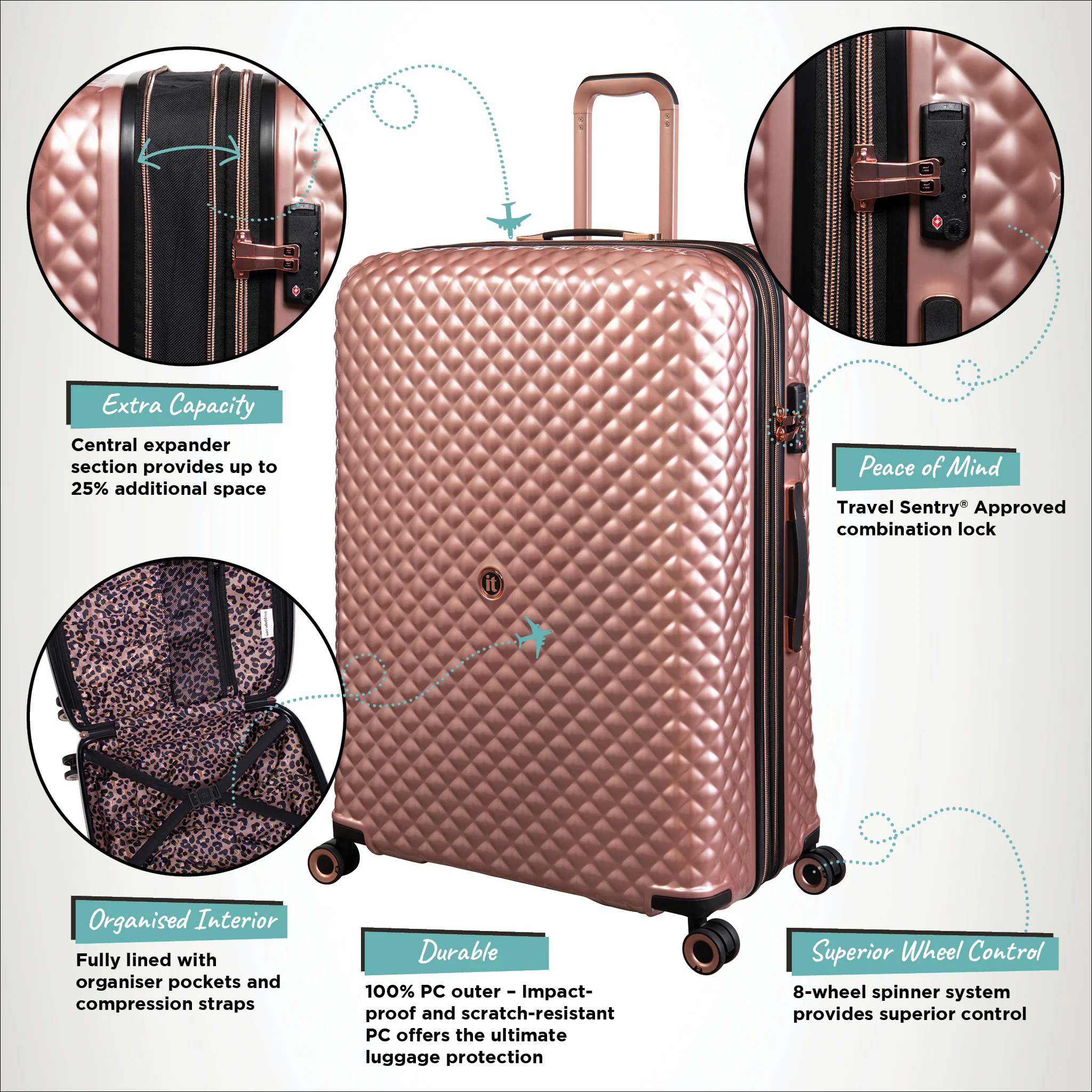 Glitzy - Extra Large (Metallic Rose Gold) - Image 15