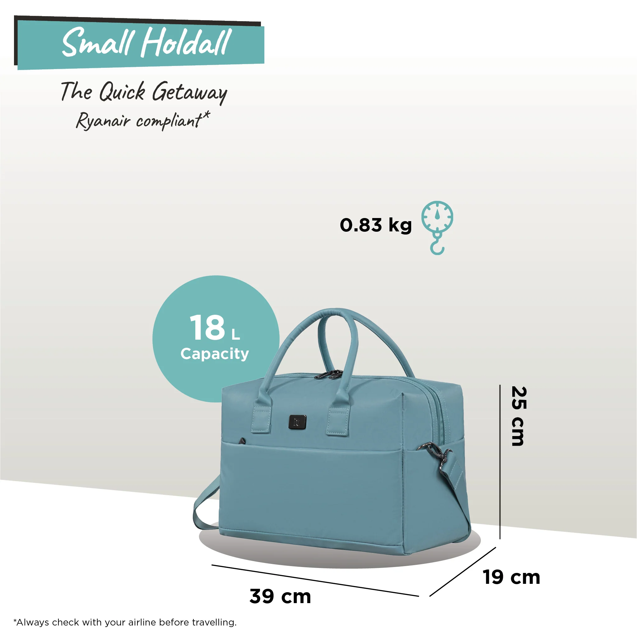 Outpaced - Small Holdall (Smoke Blue) - Image 12